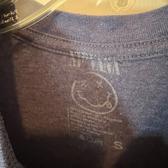Women’s S Nirvana Blue and Yellow Graphic T-Shirt - Picture 2 of 2